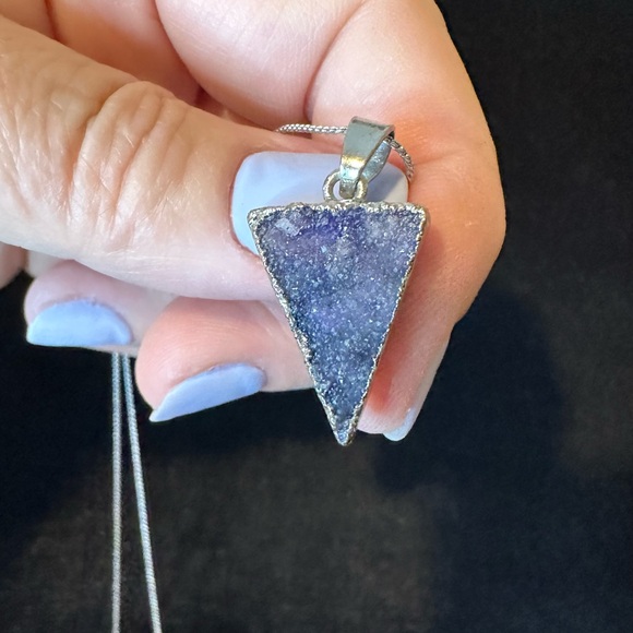 Purple gemstone necklace - Picture 3 of 4